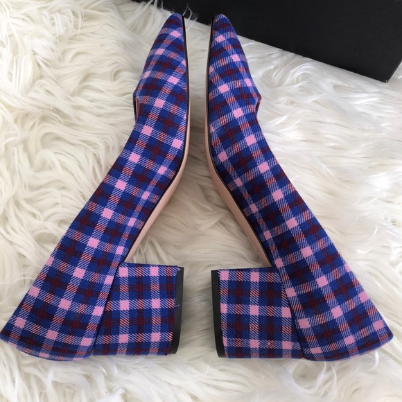 NWT Jcrew pointed block heel pumps in plaid - Picture 7 of 14